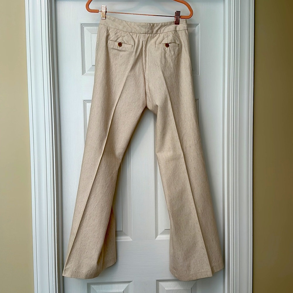 Perfect condition slacks cream with barely there brown pinstripe. Sz Jr 5/6 - Picture 6 of 9